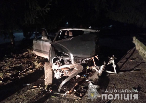 На Полтавщині автомобіль в’їхав у дерево, водія довелося деблокувати. ОНОВЛЕНО