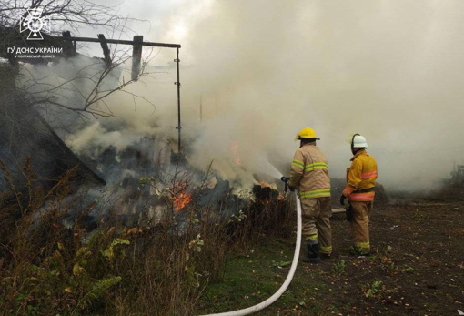 У Полтавській області у приватному господарстві згоріли вісім тонн сіна