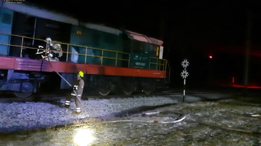 У Полтавській області загорівся локомотив