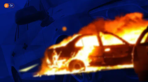 На Полтавщині повністю згорів автомобіль