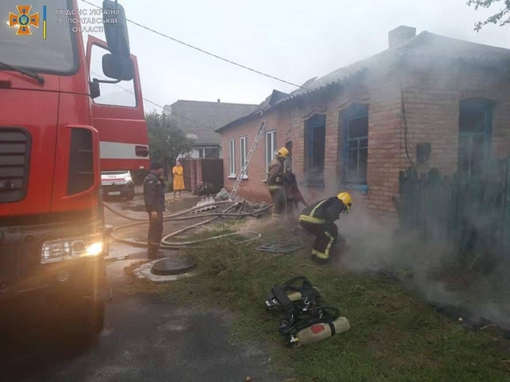 На Полтавщині сталася пожежа: власника будинку з опіками госпіталізували