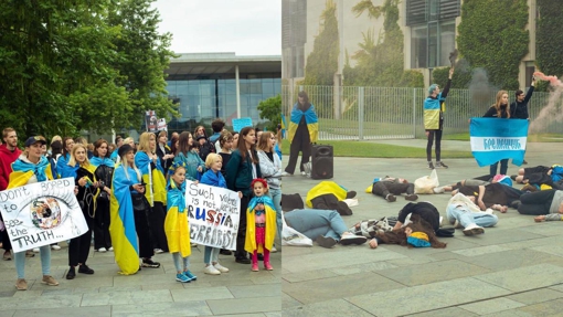 Українці в Берліні влаштували акцію для привертання уваги до теракту в Кременчуці