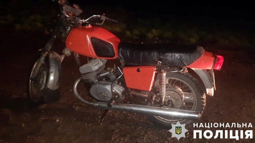 У Полтавській області 17-річний п'яний хлопець викрав мотоцикл