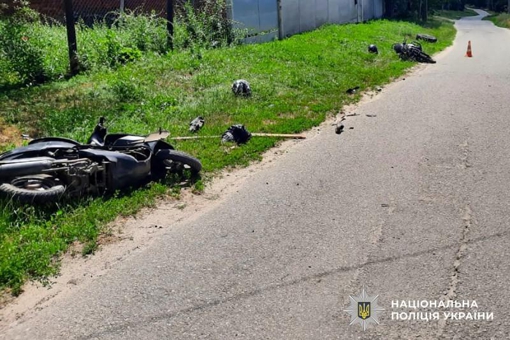 На Полтавщині зіткнулися мопед та мотоцикл: травмовані двоє людей
