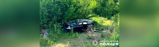 На Полтавщині легковик злетів у кювет: двоє чоловіків поранені