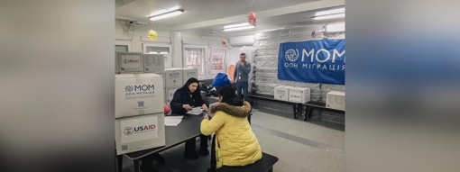На Полтавщині жителі модульного містечка отримали гуманітарну допомогу
