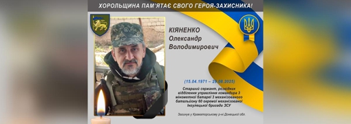 Унаслідок атаки російського FPV загинув розвідник з Полтавщини Олександр Кіяненко