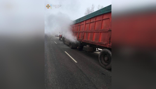 На Полтавщині горіла вантажівка