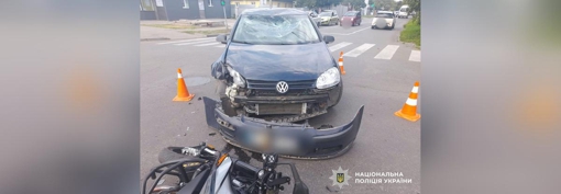 У Полтаві зіткнулися автомобіль та мотоцикл: є поранений