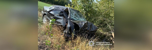 На Полтавщині легковик злетів з дороги та врізався в дерево: є поранений