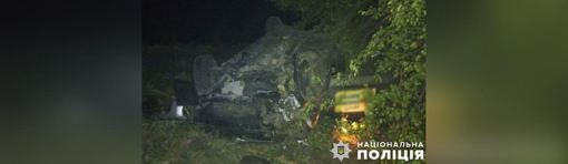 На Полтавщині п'яний водій легковика вилетів з дороги та перевернувся: є поранені