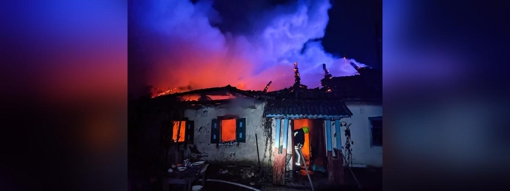 На Полтавщині повністю згорів житловий будинок