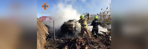 У Полтавській області полум’я знищило близько двох тонн сіна