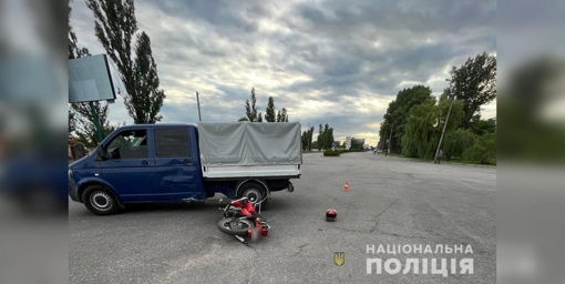 На Полтавщині у ДТП 61-річний мотоцикліст отримав поранення