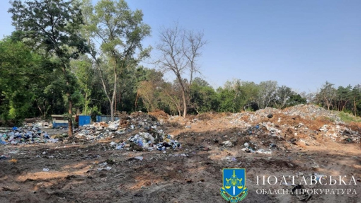 Директора комунального підприємства на Полтавщині підозрюють в організації сміттєзвалища в лісі