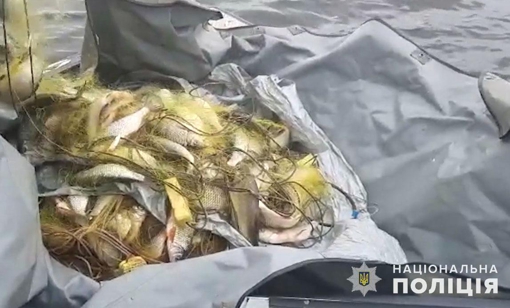 На Полтавщині виявили риболовні сітки довжиною 250 метрів зі свіжовиловленою рибою