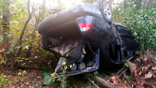 На Полтавщині легковик злетів із дороги: є поранена