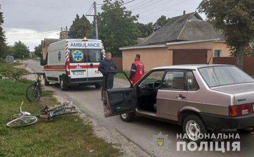 На Полтавщині водій автомобіля збив велосипедистку